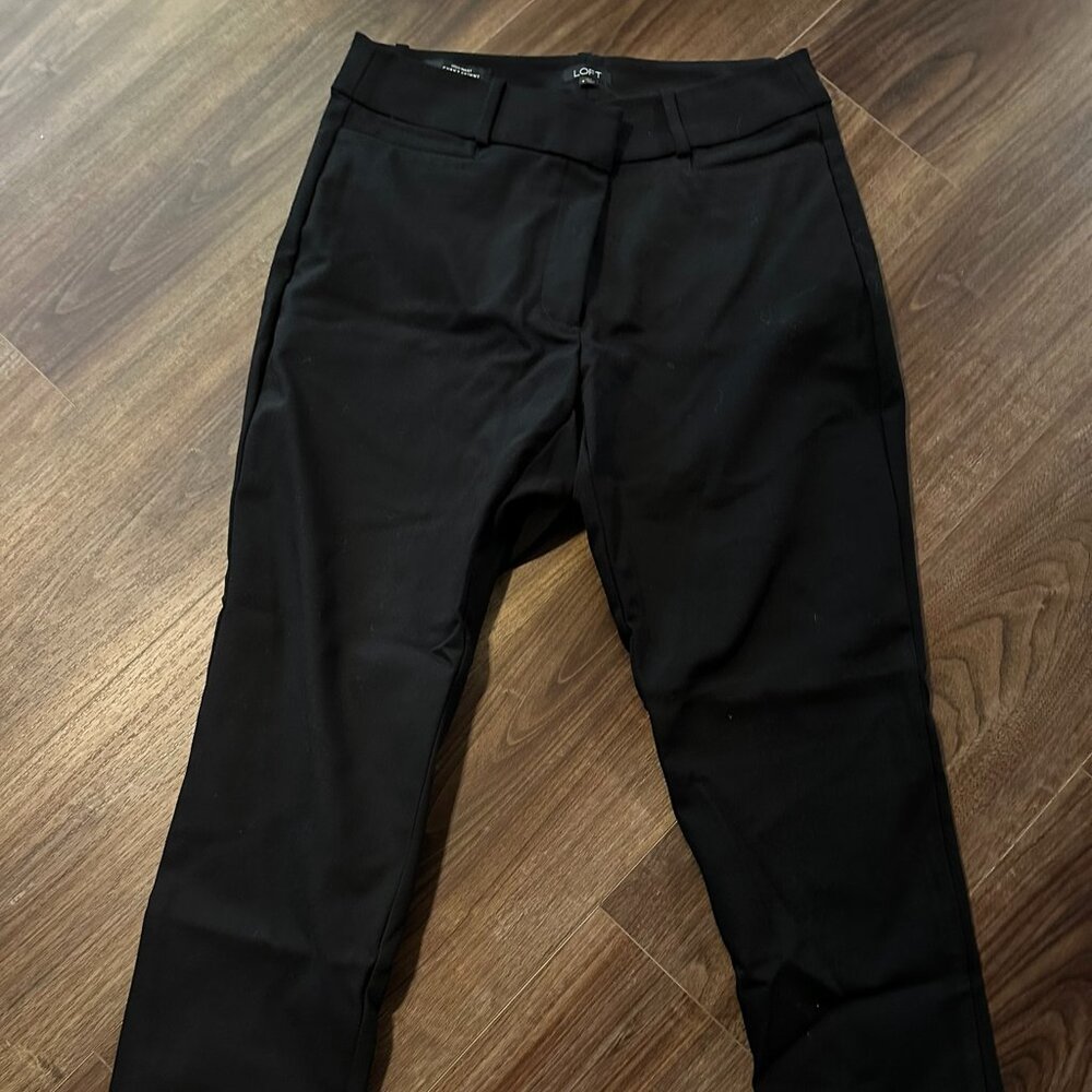 Loft Black High Waist Curvy Skinny Pant, Size 6